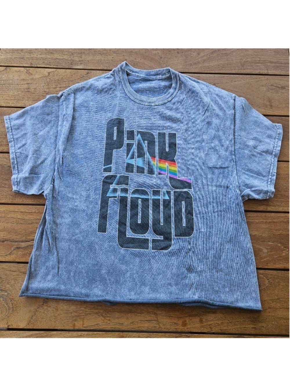 Pink Floyd Crop Grapic Band Tee Size Xl